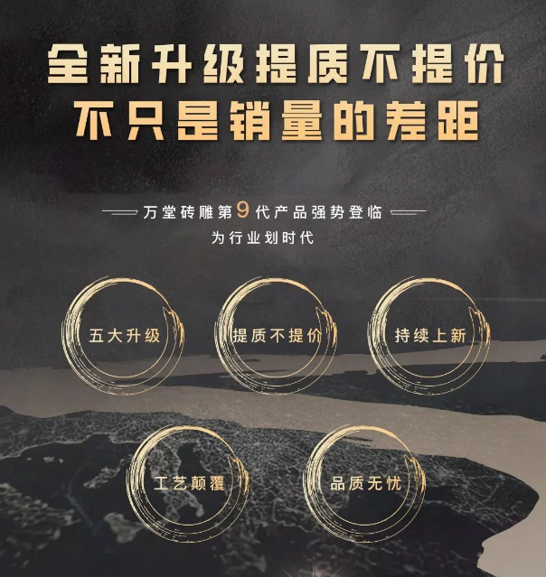 工艺颠覆，提质不提价——万堂砖雕第九代产品顺利升级！